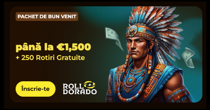 Pagina principală Rolldorado cu sloturi, cazinou live și bonus de bun venit